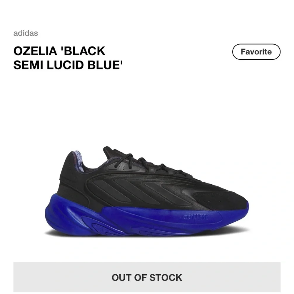 adidas Ozelia Sneakers - Black & Blue Sole